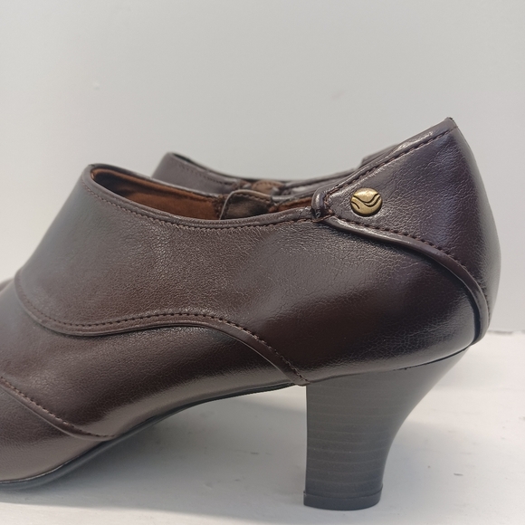 Life Stride Soft Systems Shoes Women's Size 8M Brown Zipper Block Heel Loafers - Picture 3 of 9